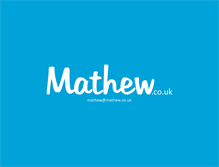Tablet Screenshot of mathew.co.uk